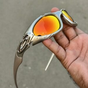 PLATE Sports Edition (Silver-Orange) UV- 400 Protection